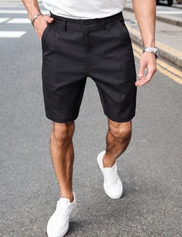 Pantaloni scurti SHEIN, negru Negru