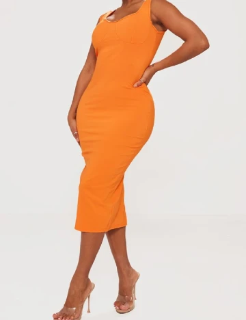 Rochie medie PRETTYLITTLETHING, portocaliu Portocaliu