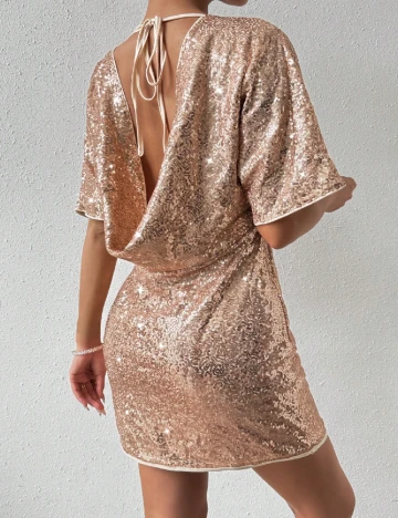 Rochie scurta SHEIN, crem Crem