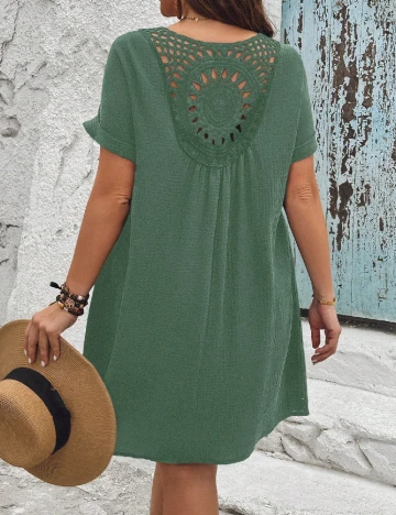 Rochie scurta SHEIN CURVE, verde Verde