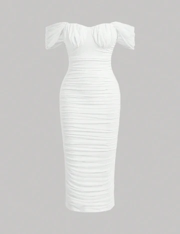 Rochie medie SHEIN, alb Alb