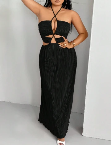 Rochie lunga SHEIN CURVE, negru Negru