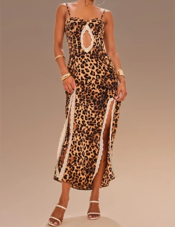 Rochie medie PRETTYLITTLETHING, animal print Animal print