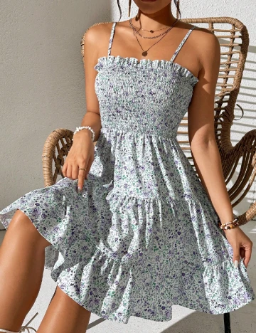 Rochie scurta SHEIN, floral print Floral print