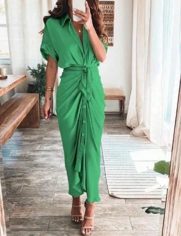 Rochie lunga SHEIN, verde Verde