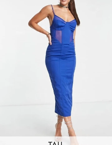 Rochie lunga SIMMI, albastru Albastru