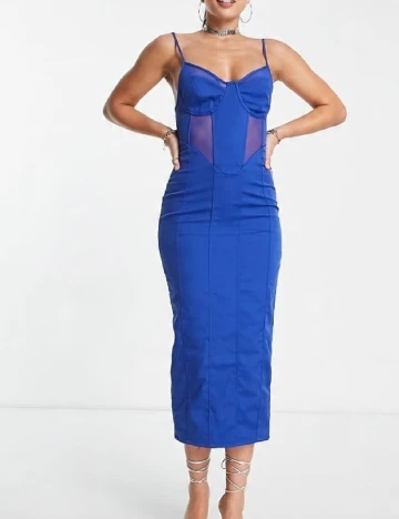 Rochie lunga SIMMI, albastru Albastru