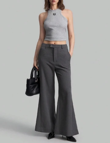 Pantaloni SHEIN, gri inchis Gri