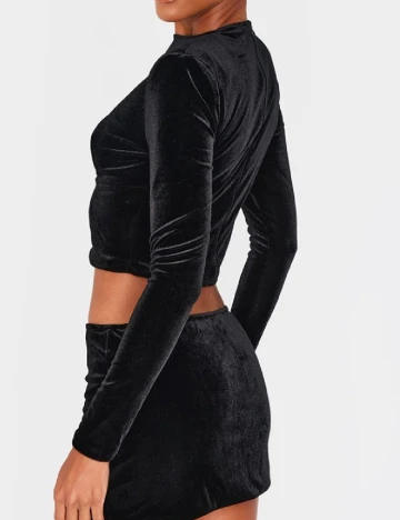 Top PrettyLittleThing, negru Negru