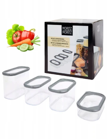 Set recipiente Moritz & Moritz, transparent Alb