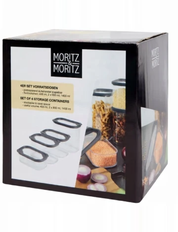 Set recipiente Moritz & Moritz, transparent Alb