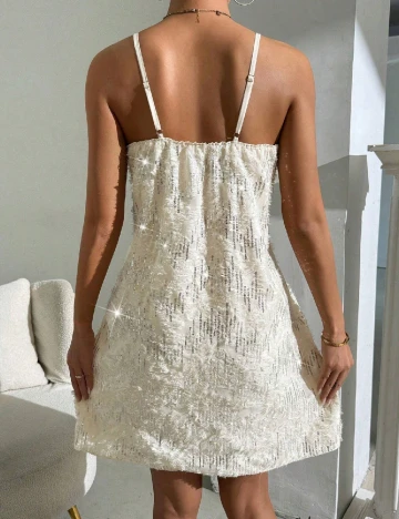 Rochie scurta SHEIN, crem