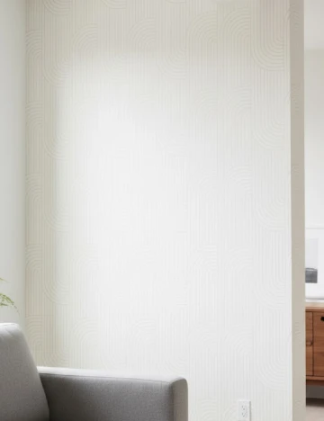 Tapet ACTION, ecru Alb