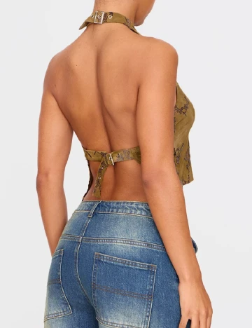 Top PRETTYLITTLETHING, verde Verde