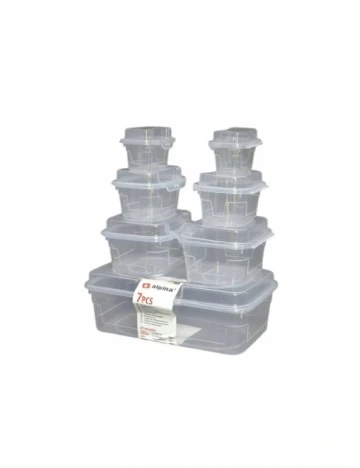 Set recipiente Alpina, transparent Alb