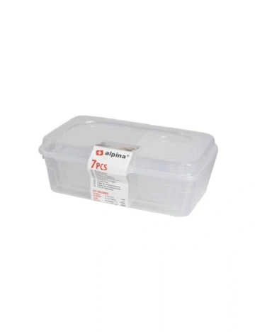 Set recipiente Alpina, transparent Alb