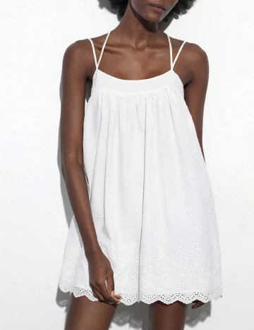 Rochie scurta SHEIN, alb Alb
