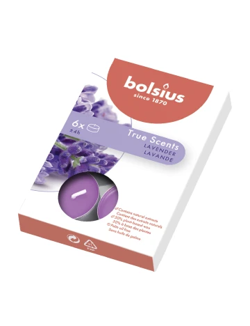 Set lumanari parfumate 6 bucati Bolsius, mov