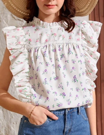 Bluza Shein Kids, floral Floral print
