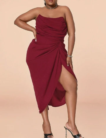 Rochie medie SHEIN CURVE, rosu Rosu