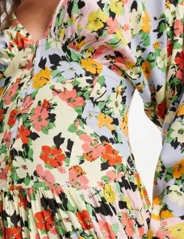 Rochie medie ASOS, floral print Floral print