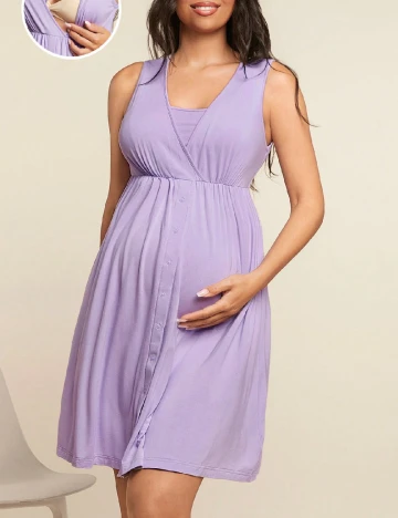 Rochie scurta SHEIN Maternity, mov Mov