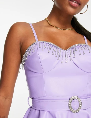 Rochie scurta Miss Selfridge, mov Mov