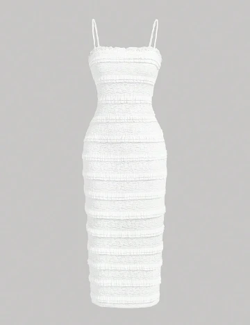 Rochie medie SHEIN, alb Alb