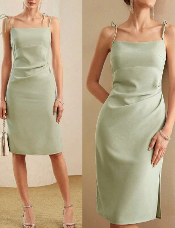 Rochie medie MOTF, verde
