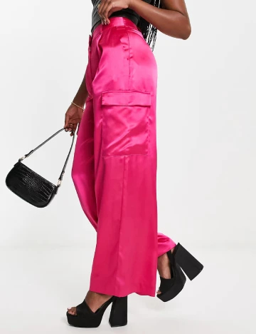 Pantaloni Miss Selfridge, roz Roz