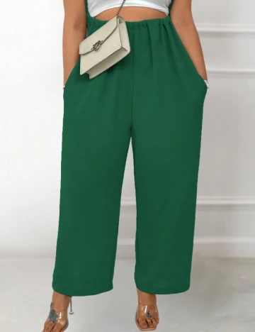 Pantaloni SHEIN CURVE, verde