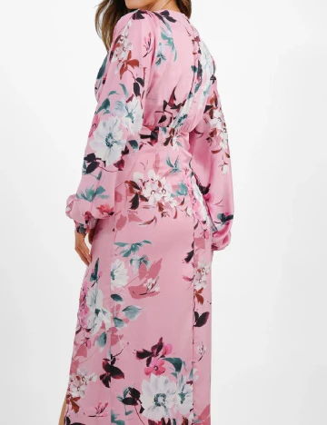 Rochie lunga Liquorish, roz Roz