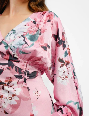 Rochie lunga Liquorish, roz Roz