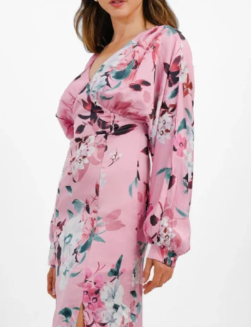 Rochie lunga Liquorish, roz Roz