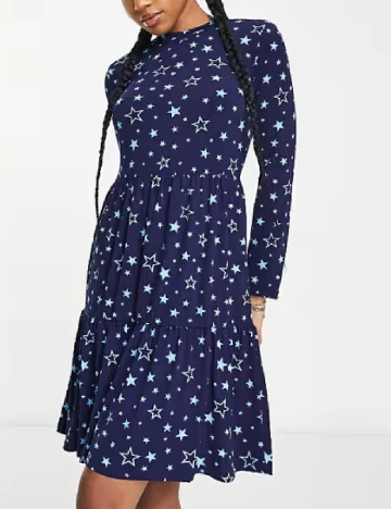 Rochie scurta Pieces, bleumarin