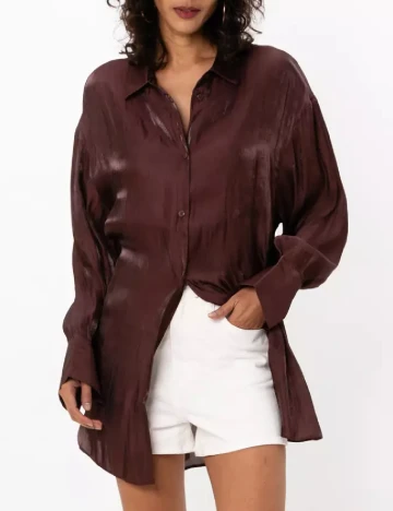 Camasa Oversize ASOS, maro Maro