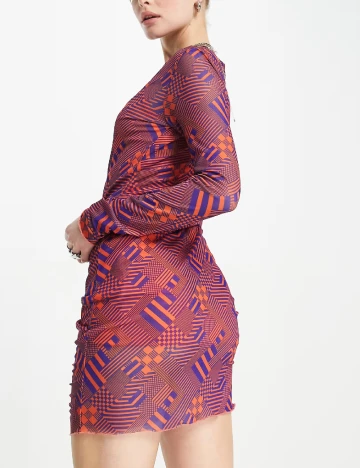 Rochie scurta Violet Romance, mix culori Mix culori