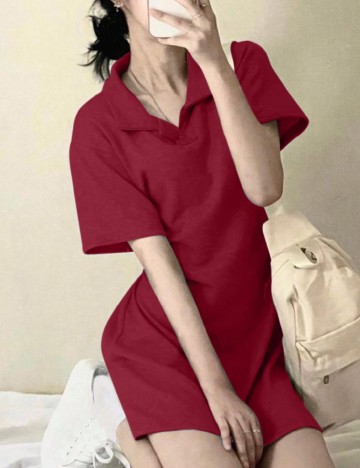 
						Rochie scurta Dazy, rosu