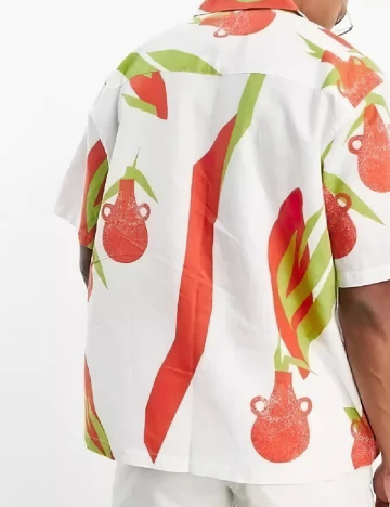 Camasa Oversize ASOS, alb Alb