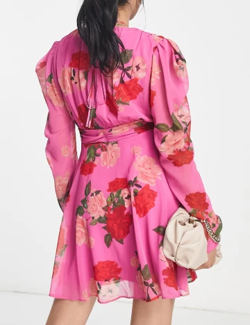 Rochie scurta ASOS, roz Roz