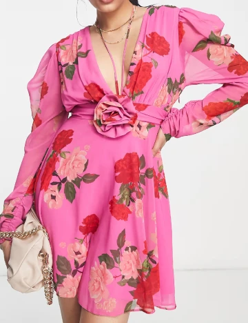 Rochie scurta ASOS, roz Roz