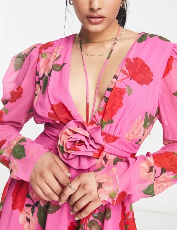 Rochie scurta ASOS, roz Roz