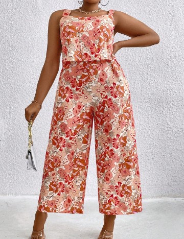 
						Salopeta SHEIN CURVE, floral print