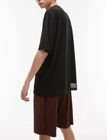 Tricou Oversize Topman, negru Negru