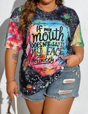 Tricou SHEIN CURVE, mix culori Mix culori