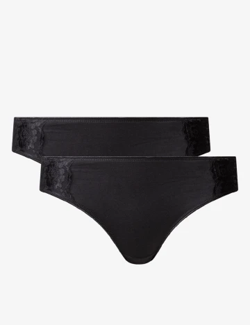 Set chiloti 2 perechi Dolce Bella, negru Negru