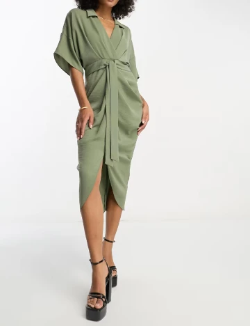 Rochie medie ASOS, verde Verde