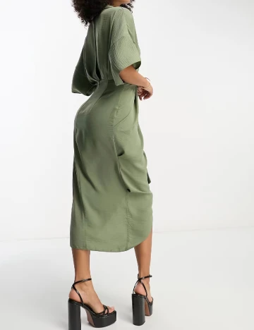 Rochie medie ASOS, verde Verde