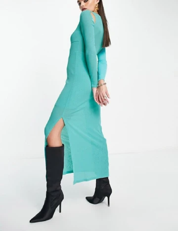 Rochie medie Annorlunda, turcoaz