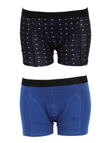 
						Set Boxeri 2 perechi Cozzi, albastru/negru
